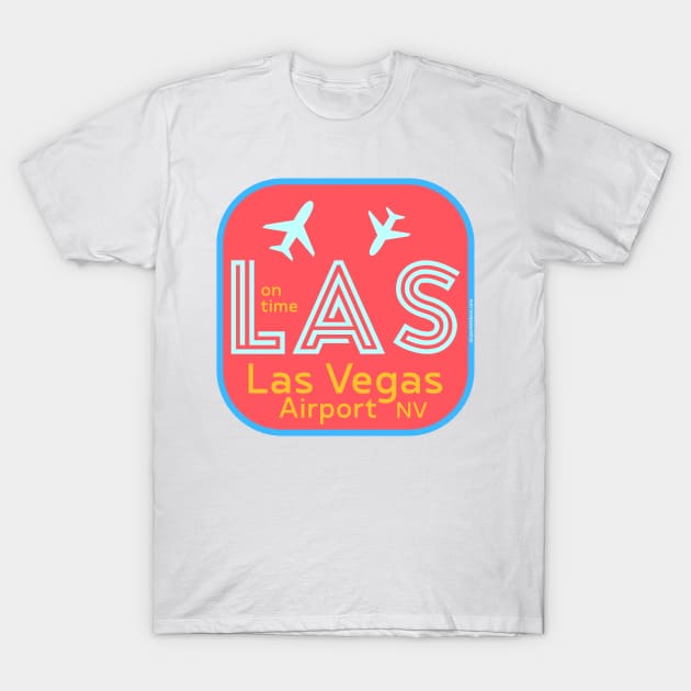 LAS  airport T-Shirt by Woohoo